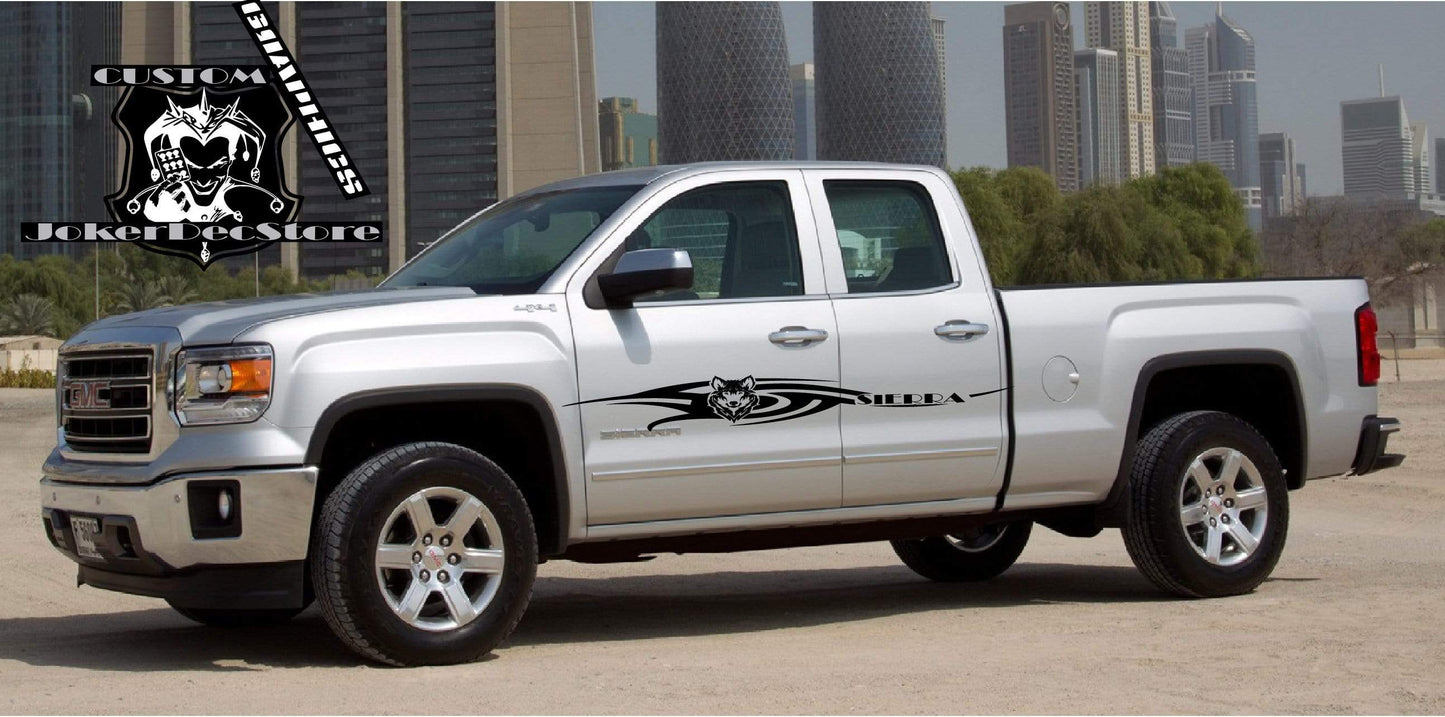 Custom Decal Vinyl Stickers For GMC Sierra - Brothers-Graphics