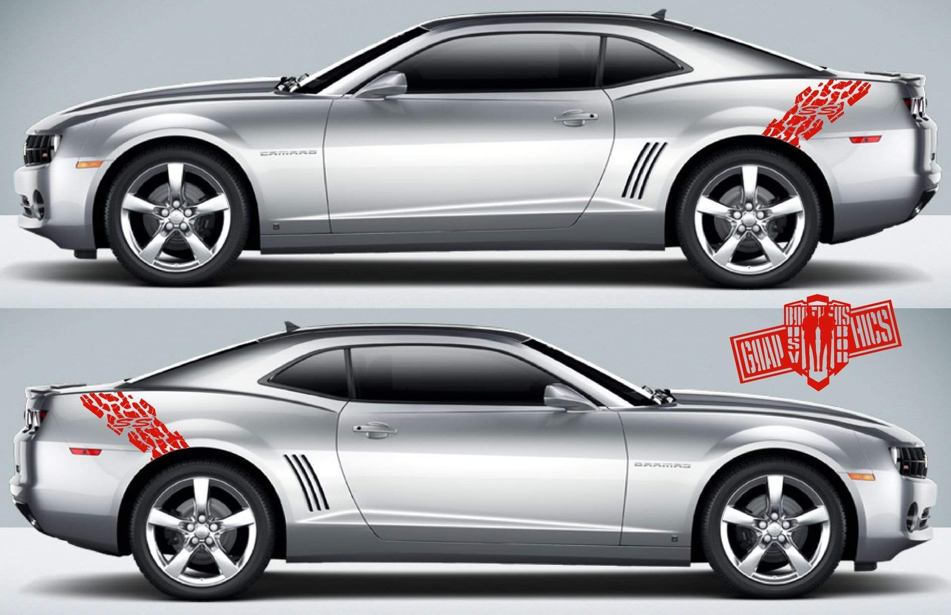 Custom Door Decal Vinyl Racing Stripe Stickers For Chevrolet Camaro - Brothers-Graphics