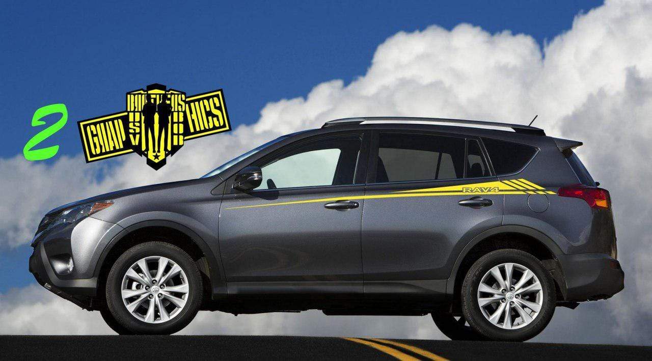 Custom graphic decals racing stripes for toyota rav4 2016 - Brothers-Graphics