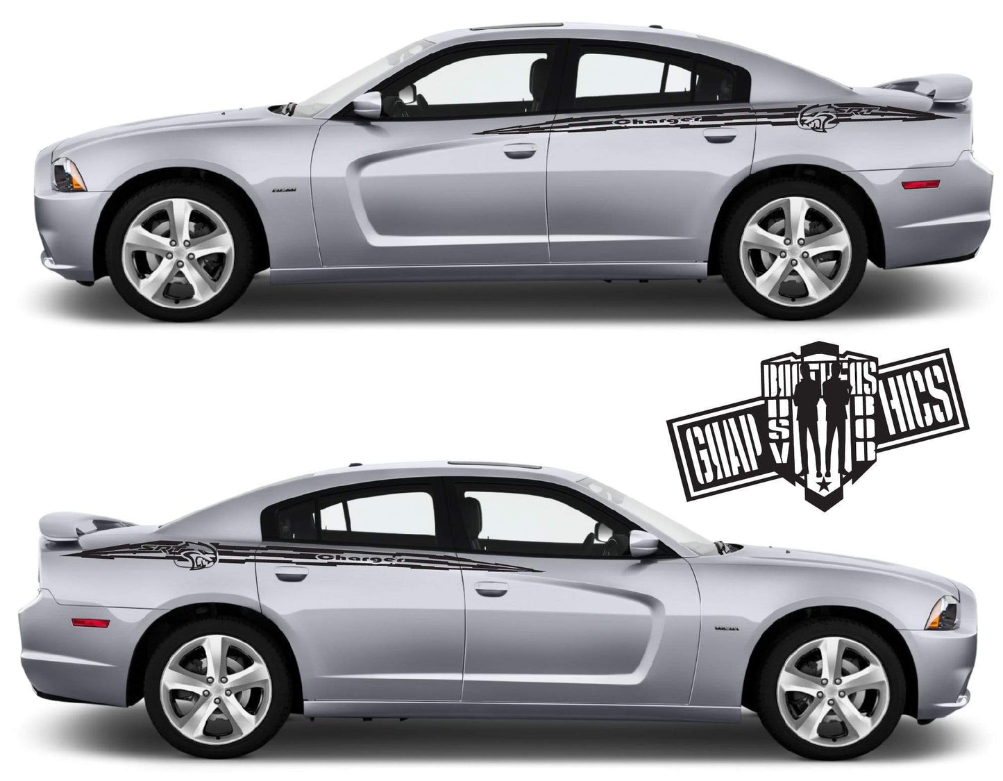 Custom Graphic Racing stripes For Dodge Charger - Brothers-Graphics