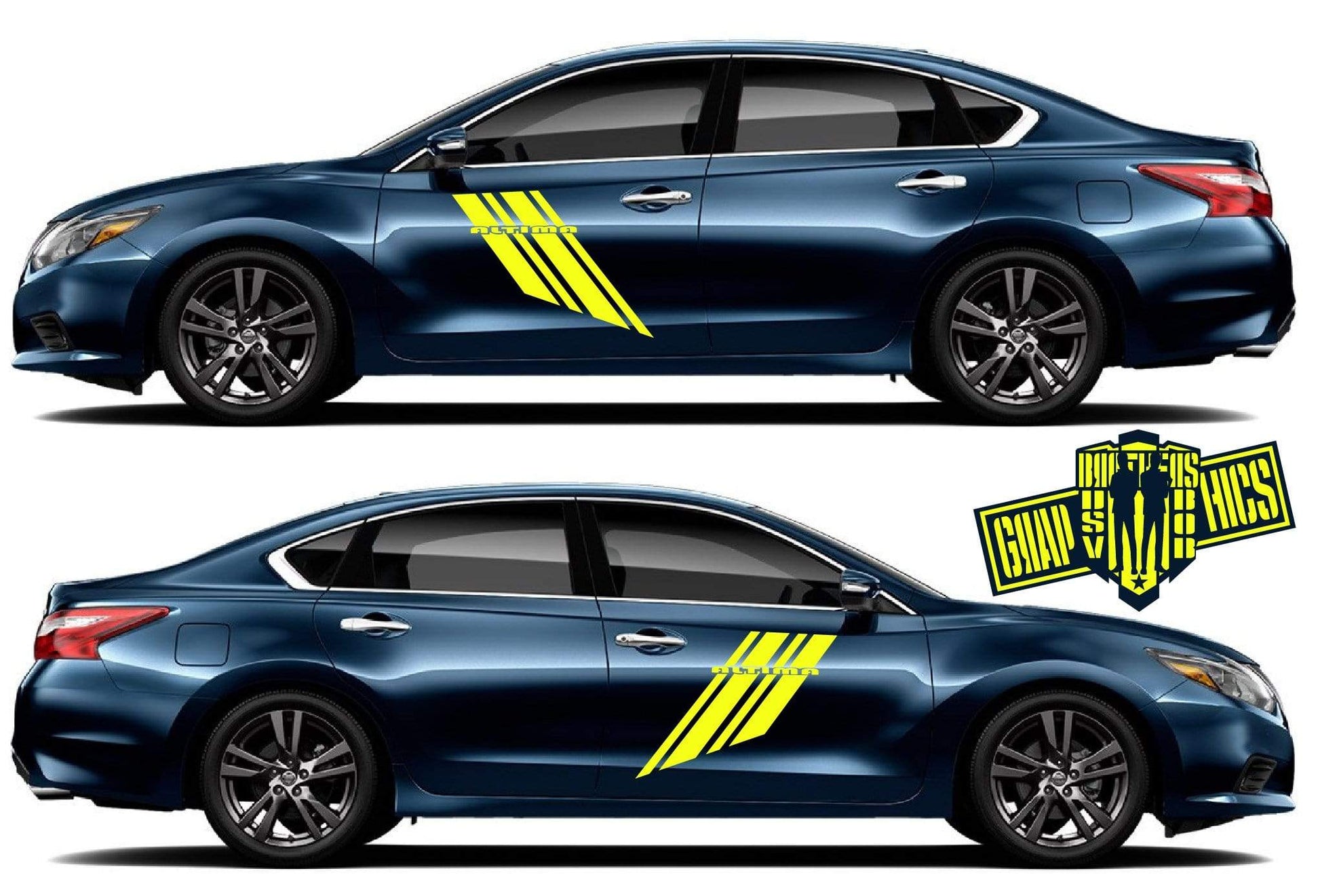 Custom Racing Decal Sticker Side Door Stripe Stickers For Nissan Altima - Brothers-Graphics