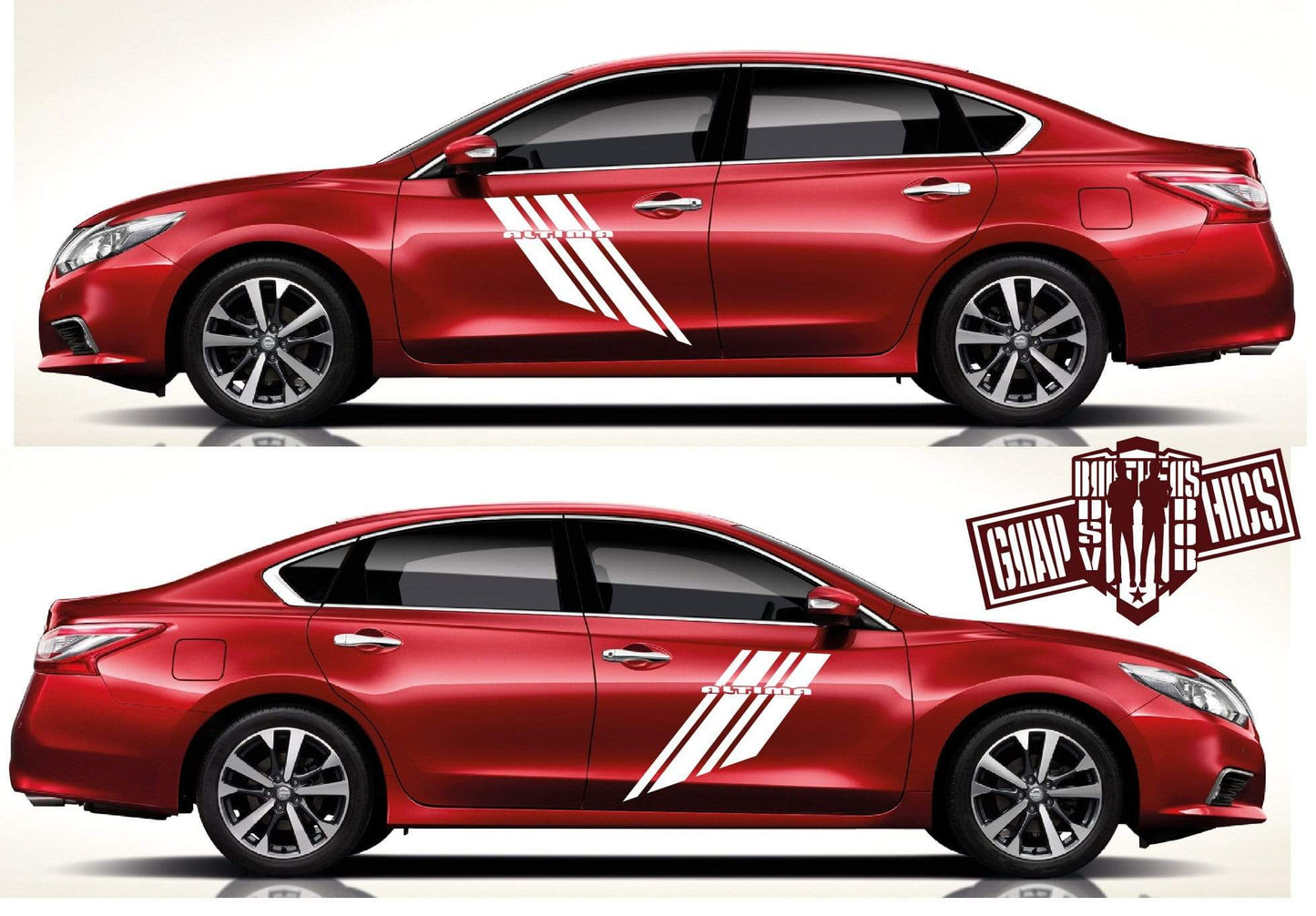 Custom Racing Decal Sticker Side Door Stripe Stickers For Nissan Altima - Brothers-Graphics