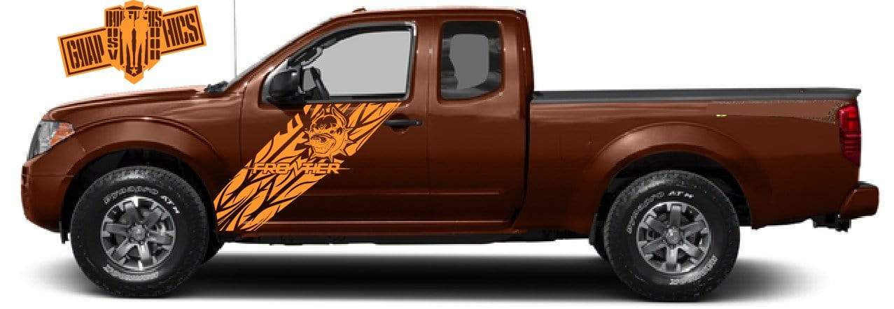 Custom Racing Decal Sticker Side Door Stripe Stickers kit for Nissan Frontier 2005-2020 - Brothers-Graphics