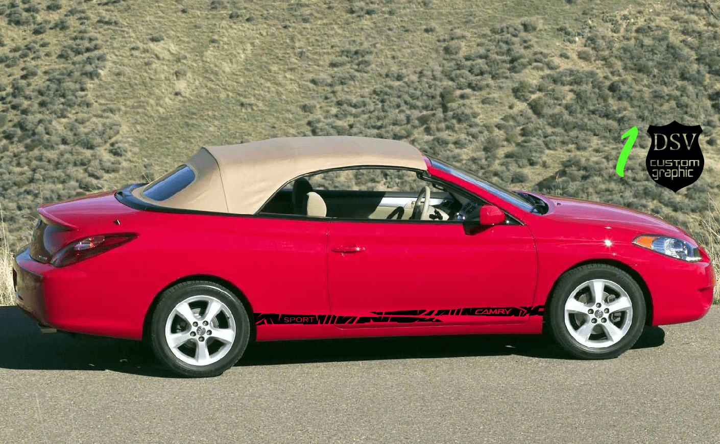 Custom Racing Line Stickers Car Side Vinyl Stripes For Toyota Camry 2000-2021 - Brothers-Graphics