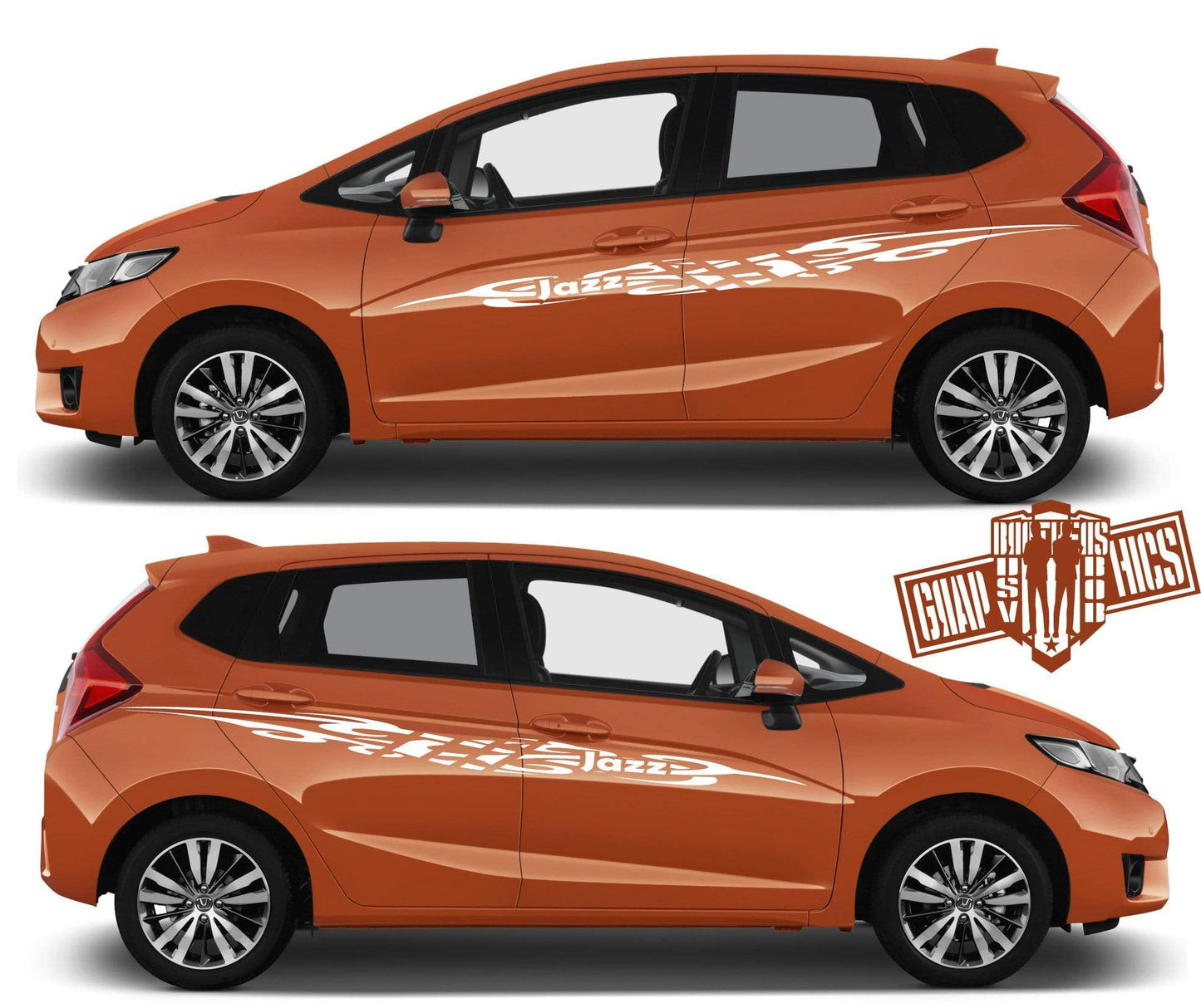 Custom Sticker Vinyl Side Racing Stripes for Honda Jazz - Brothers-Graphics
