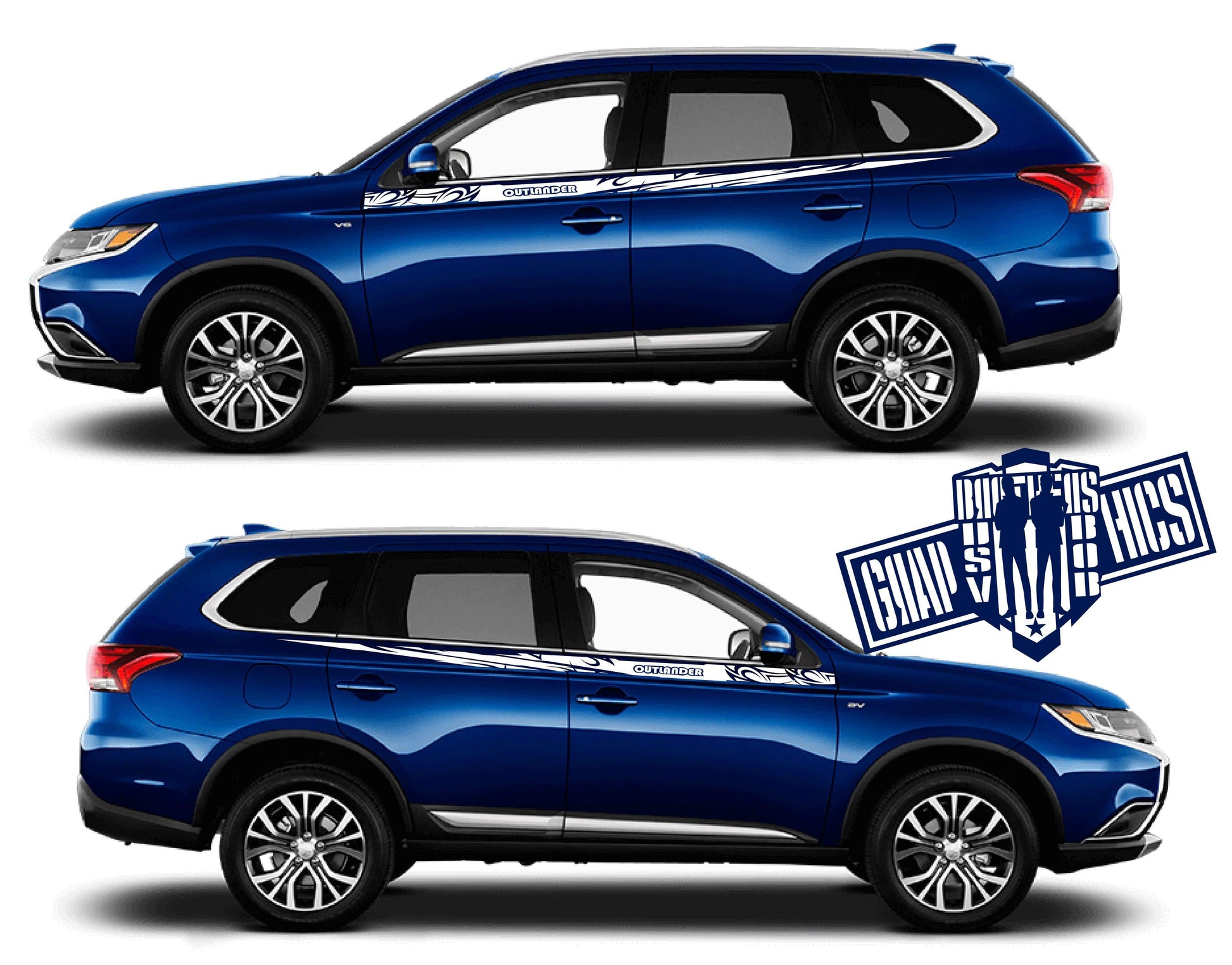 Customized Graphic Decals for Mitsubishi Outlander decal - Brothers-Graphics