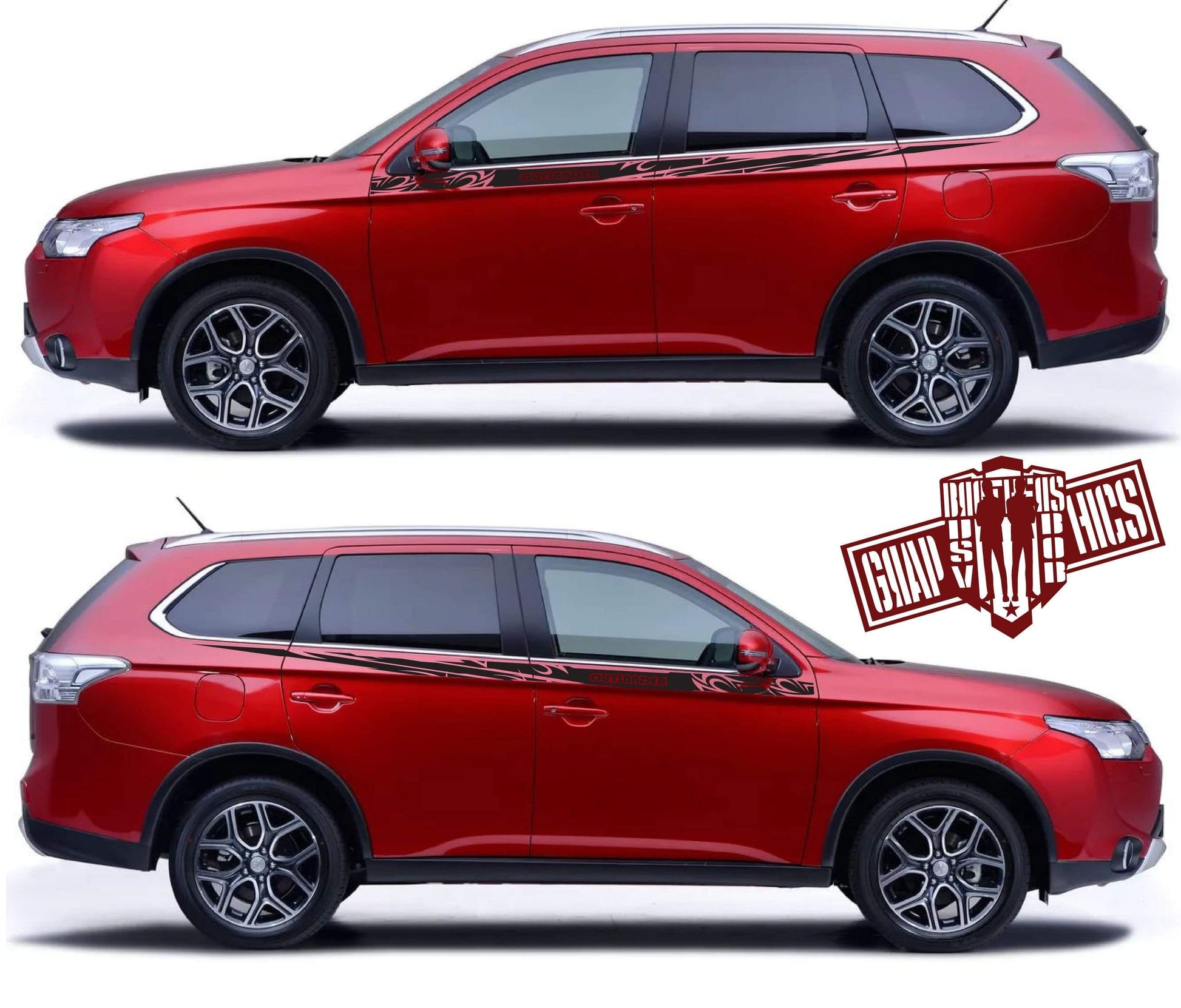 Customized Graphic Decals for Mitsubishi Outlander decal - Brothers-Graphics