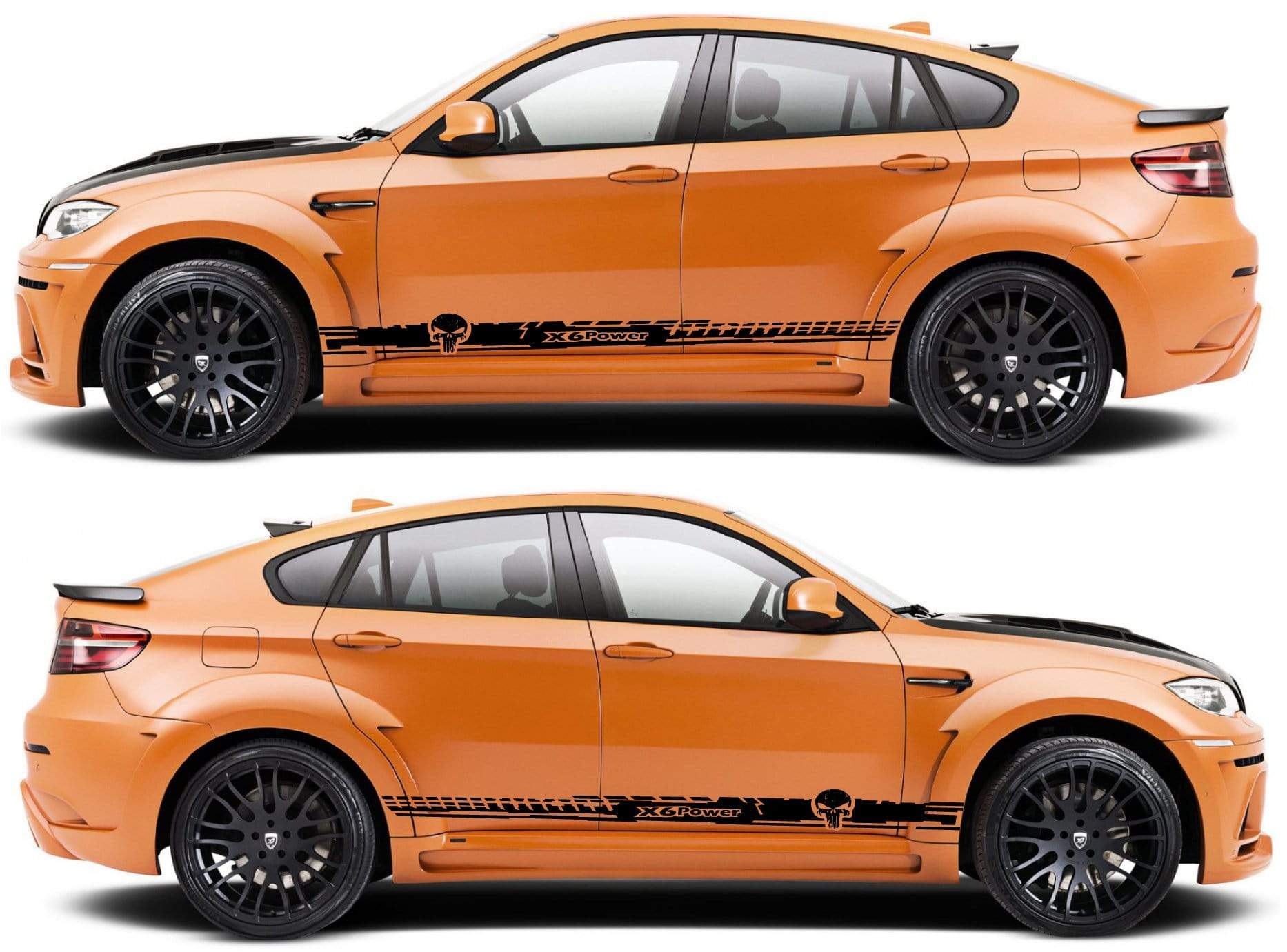 Customized Stickers Racing Stripes for BMW X6 - Brothers-Graphics