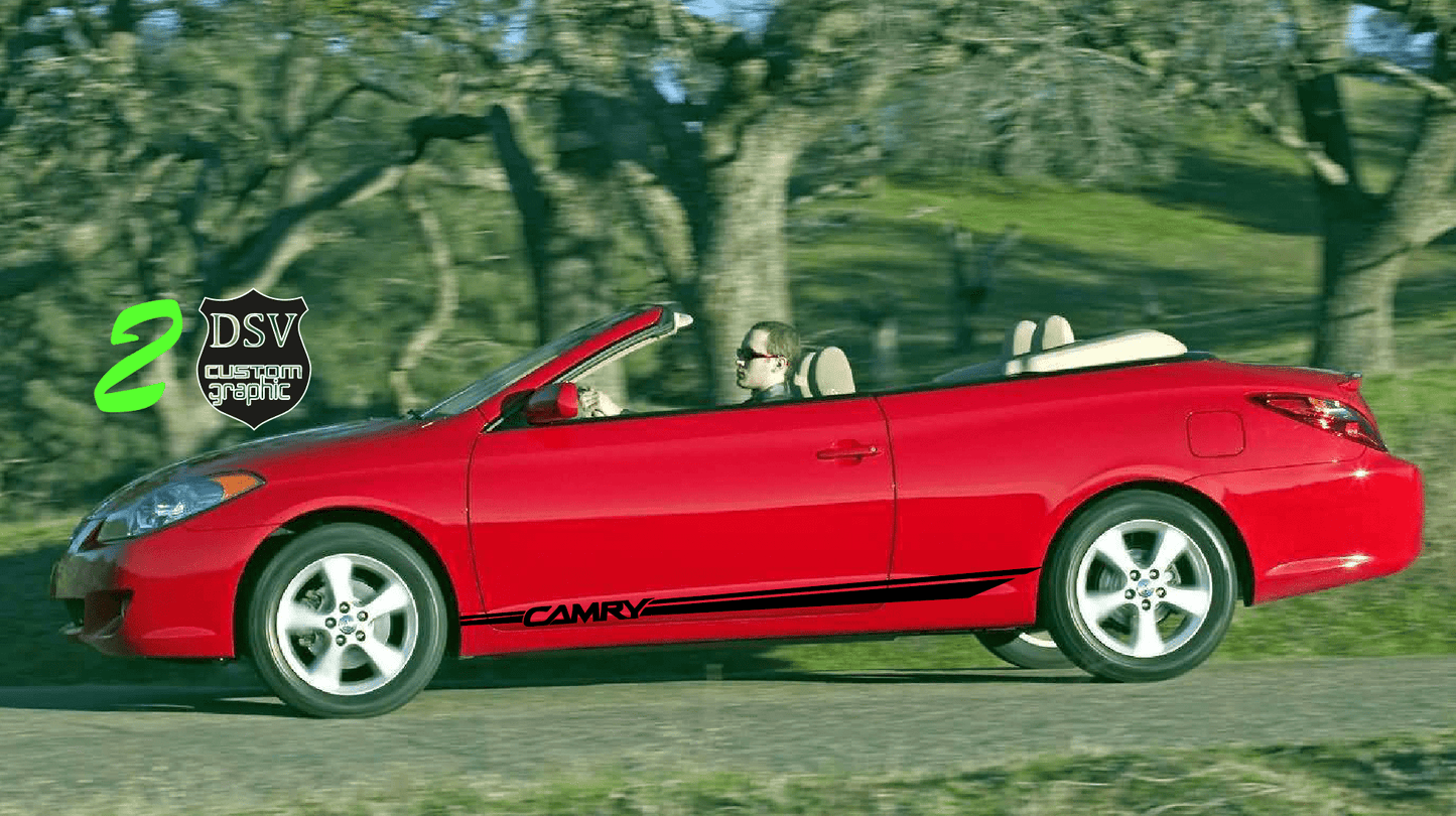 Customized Vinyl Decal Racing Stripes For Toyota Camry - Brothers-Graphics