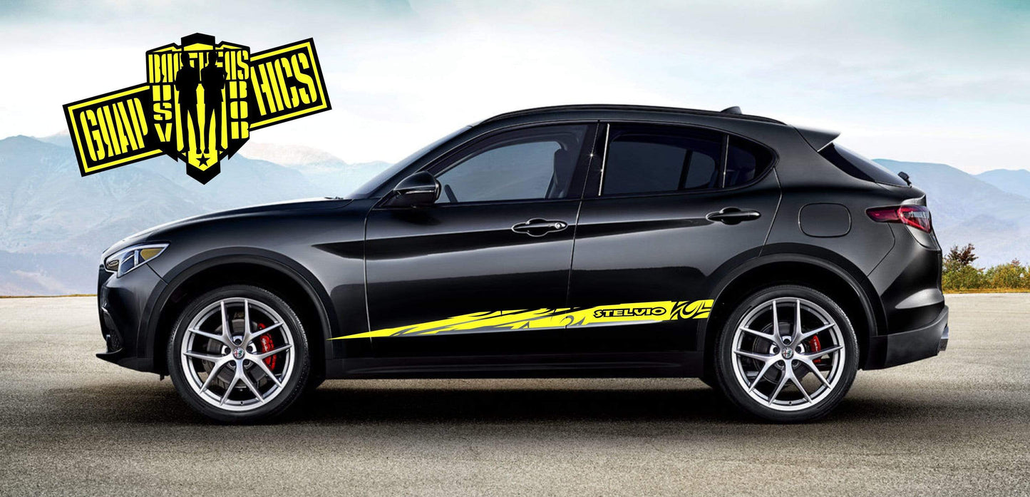 Premium Quality Stickers Compatible With Alfa Romeo Stelvio Unique Line Design