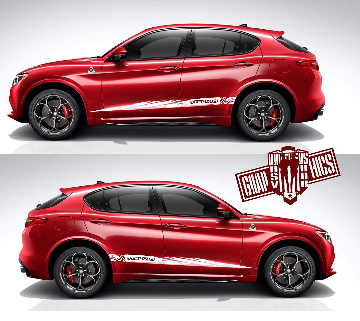 Decal Sticker For Alfa Romeo Stelvio - Brothers-Graphics