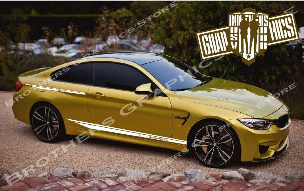 Decal Sticker Vinyl Side Racing Stripes for BMW M4 - Brothers-Graphics