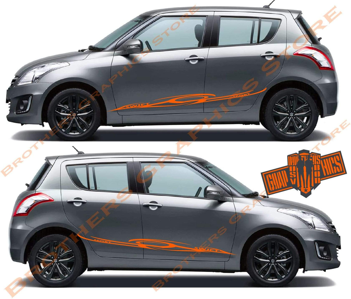 Decal Sticker Vinyl Side Racing Stripes for Suzuki SWIFT - Brothers-Graphics