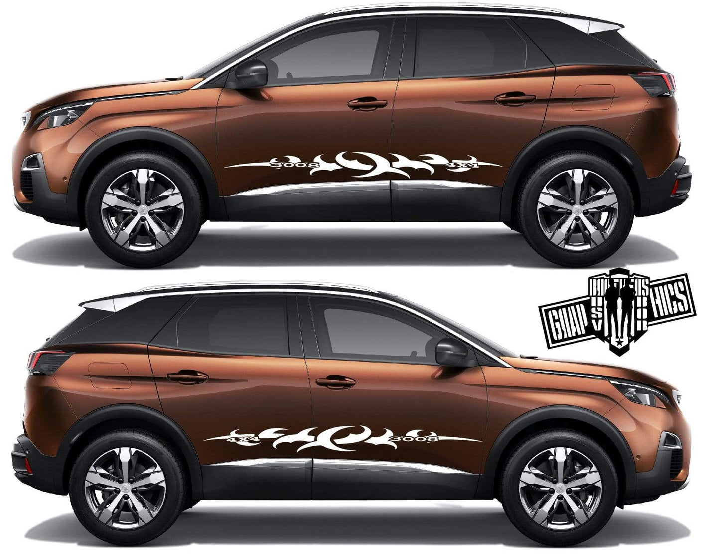 Decal Stickers Car Racing Vinyl Decal Sticker for Peugeot 3008 - Brothers-Graphics