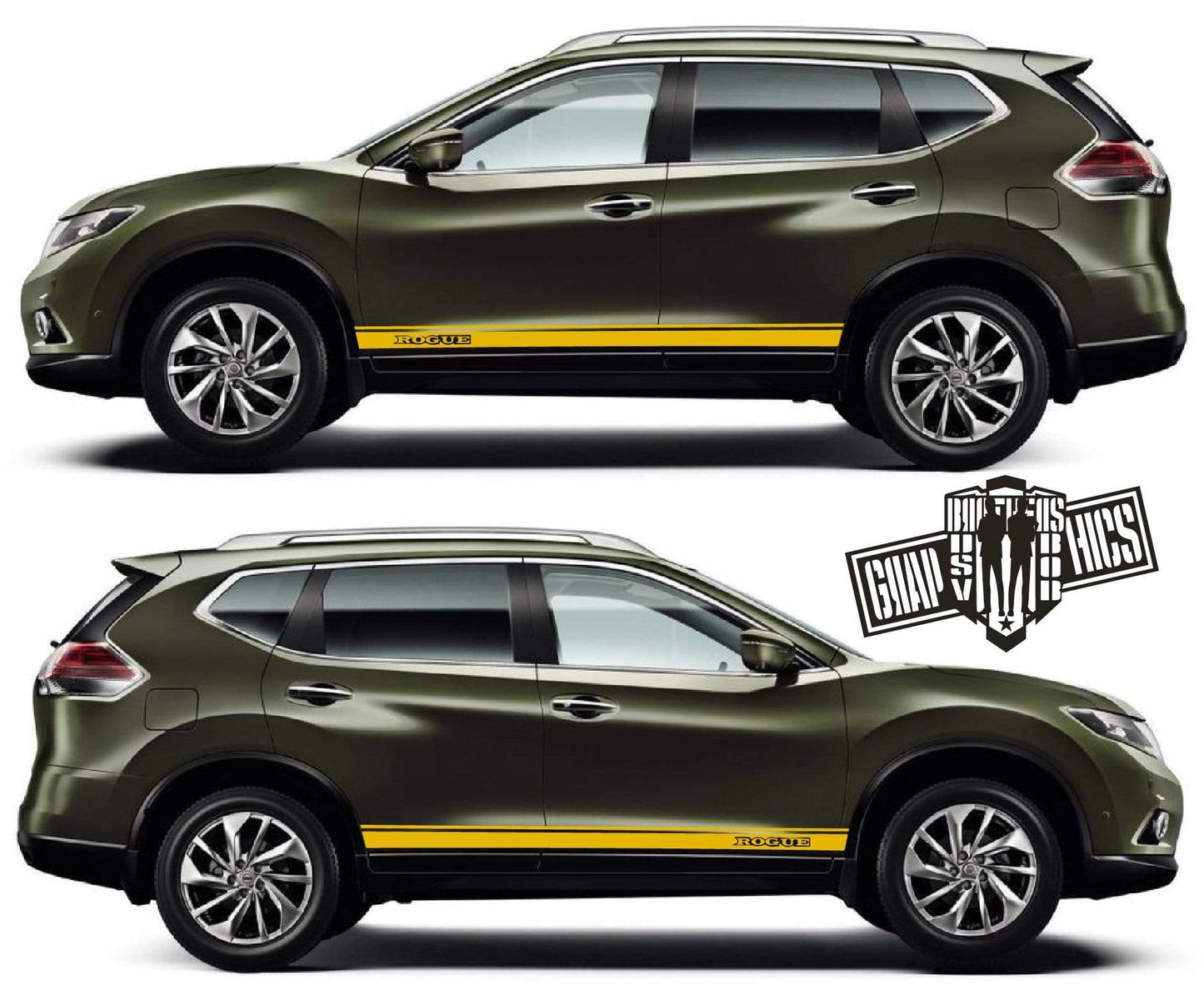 Decal Vinyl Racing Stripe Stickers For Nissan Rogue - Brothers-Graphics