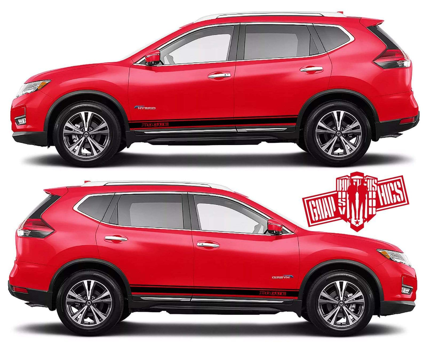 Decal Vinyl Racing Stripe Stickers For Nissan Rogue - Brothers-Graphics