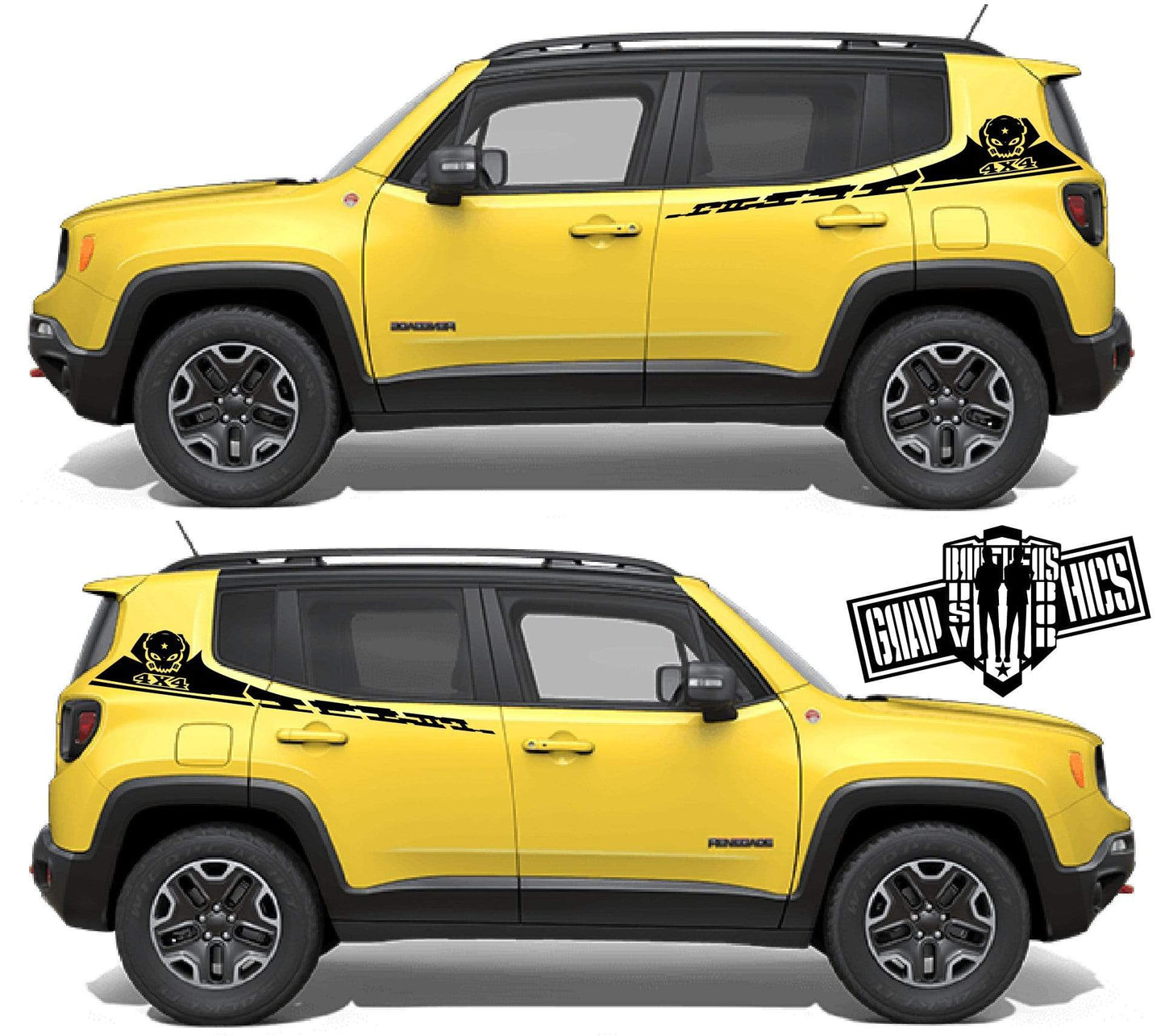 Decals Vinyl Racing Stripe Stickers For Jeep Renegade - Brothers-Graphics
