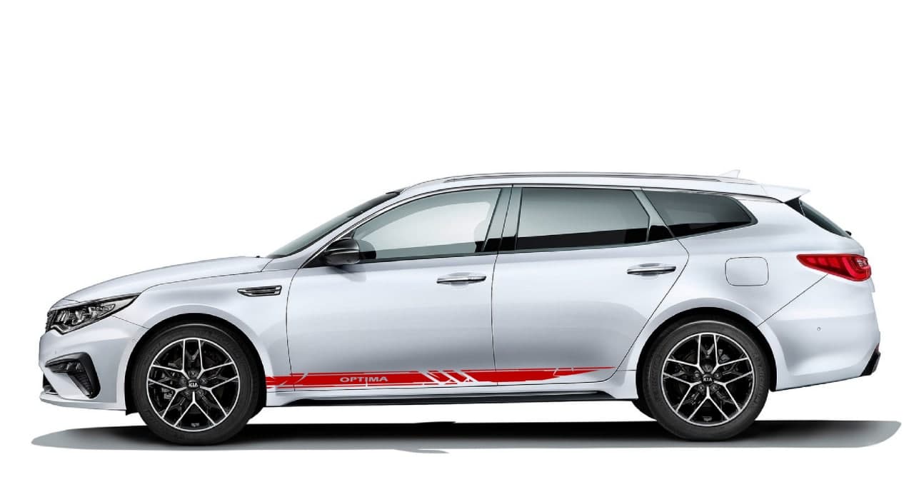 Vinyl Graphics Elegant Design Decal Sticker Vinyl Side Racing Stripes Compatible with Kia Optima