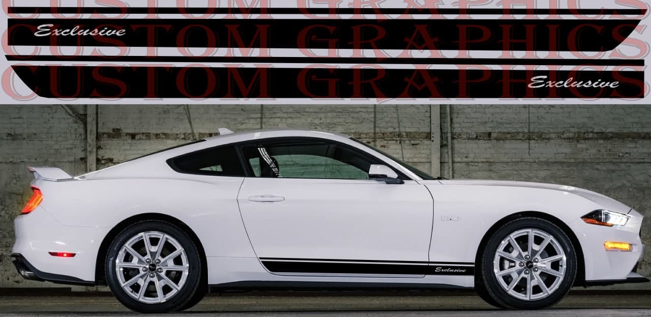 Vinyl Graphics Exclusive Design Racing Line Sticker Special Made For Ford Mustang