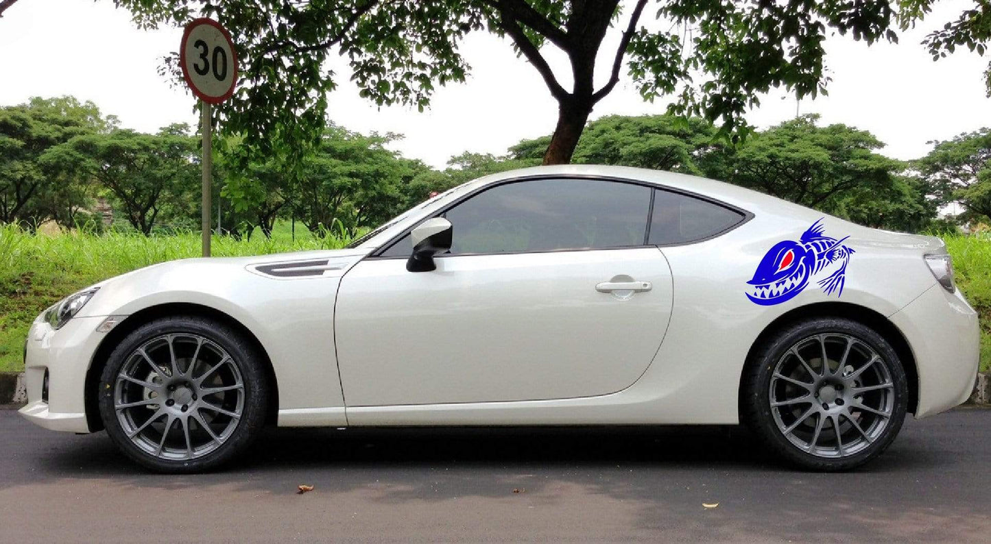 Premium Vinyl Stickers Compatible with Subaru BRZ Fish Bones Design BFF
