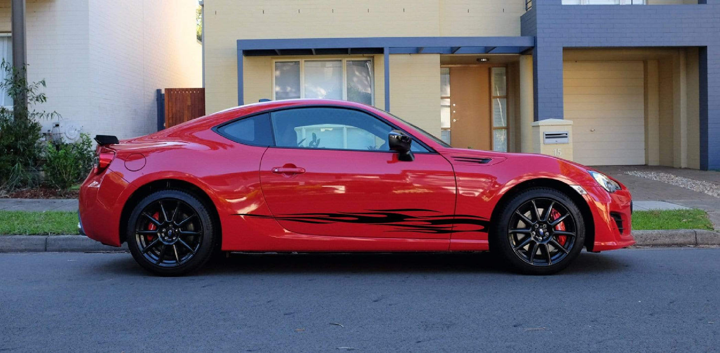 Premium Vinyl Stickers Compatible with Subaru BRZ Flame Design BFF