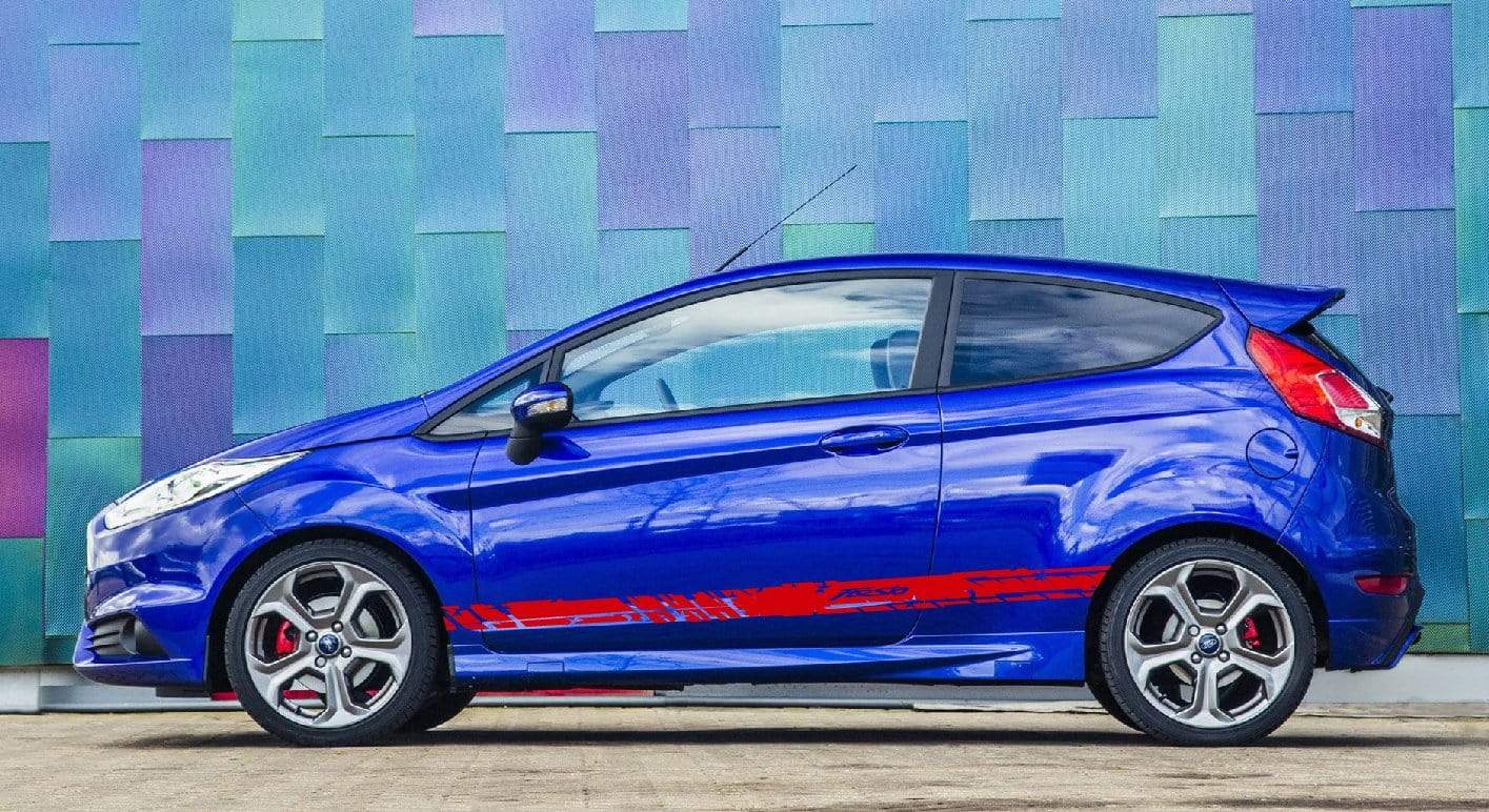 Premium Vinyl Stickers Compatible with Ford Fiesta Sticker Street Auto Unique Line Design