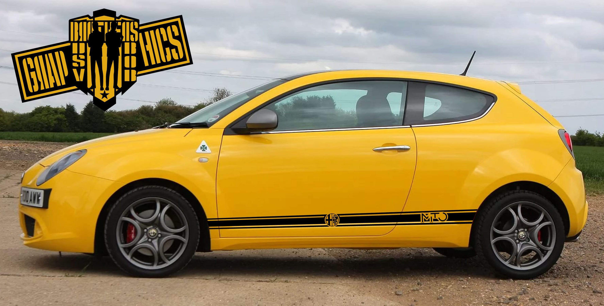 Vinyl Graphics Graphic Racing Sticker Car Side Vinyl Stripes For Alfa Romeo Mito