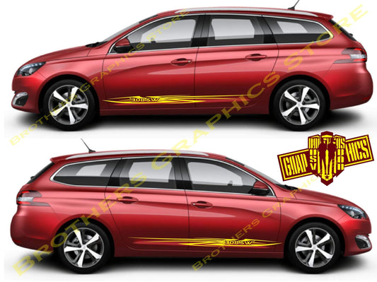 Graphics Decal Stickers Car Racing Vinyl Decal Sticker for Peugeot 308 SW - Brothers-Graphics