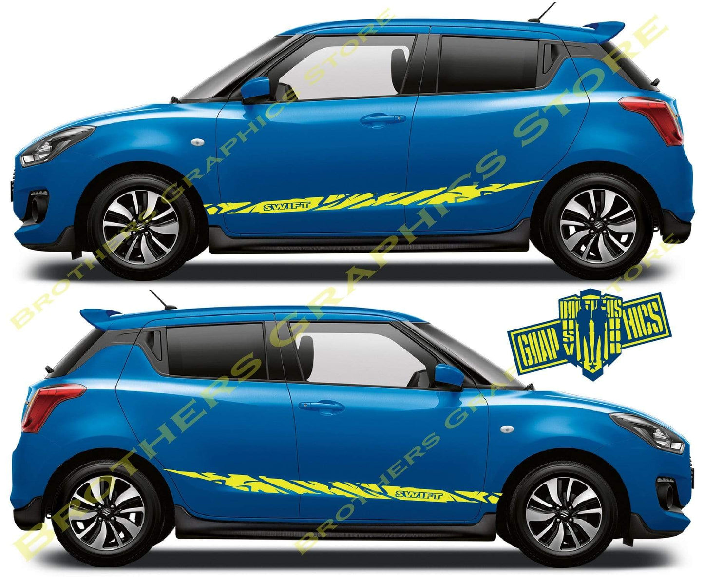 Graphics Line Sticker Vinyl Stripes For Suzuki Swift - Brothers-Graphics
