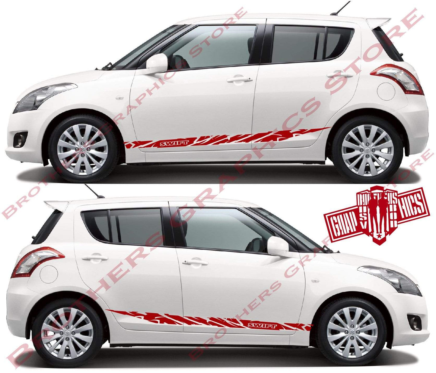 Graphics Line Sticker Vinyl Stripes For Suzuki Swift - Brothers-Graphics
