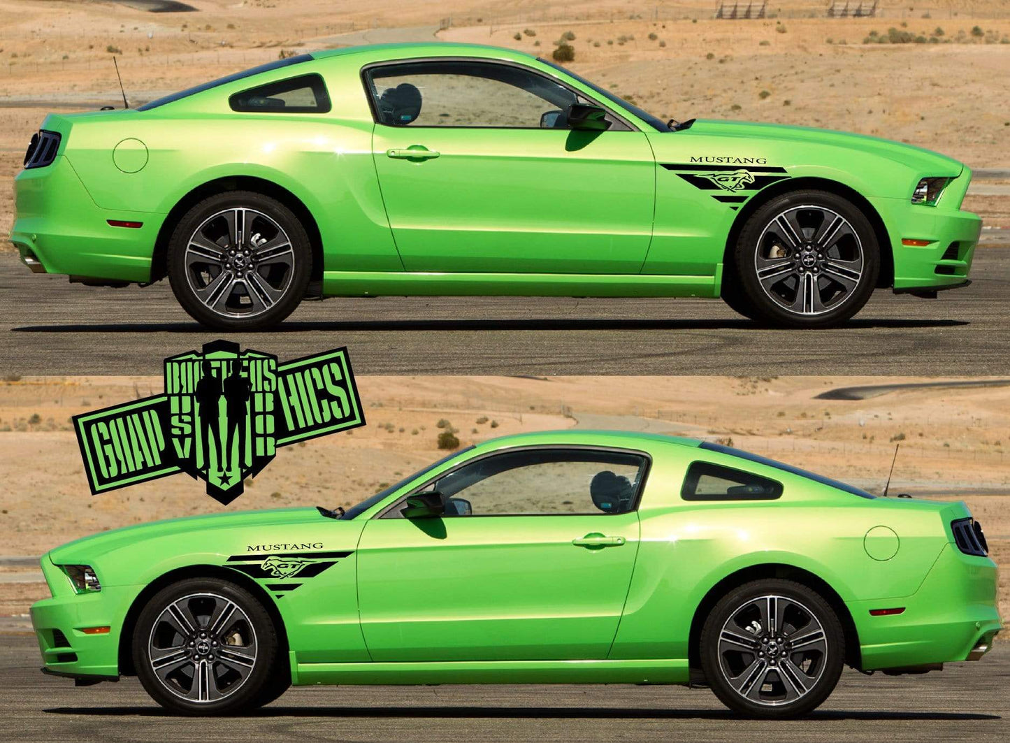Graphics Racing Decal Sticker Side Stripe Ford Mustang 2000-2020 - Brothers-Graphics
