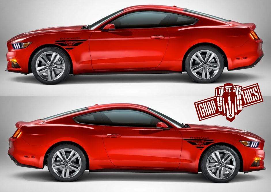 Graphics Racing Decal Sticker Side Stripe Ford Mustang 2000-2020 - Brothers-Graphics