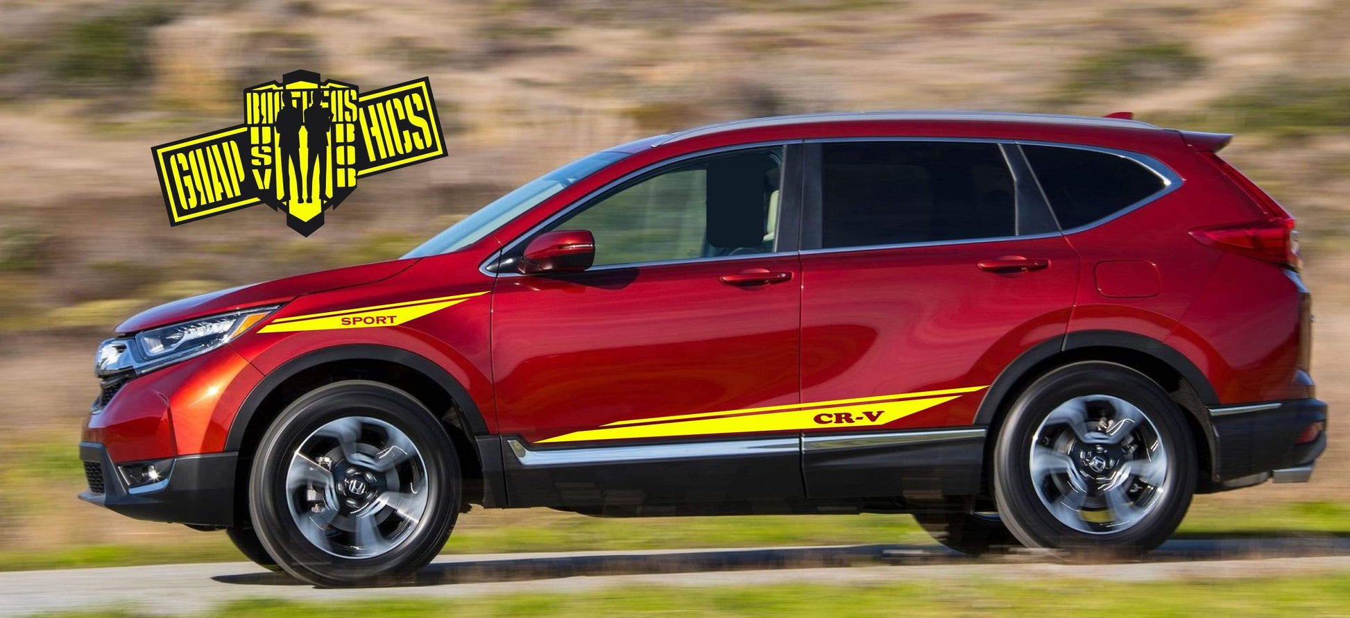 Graphics Racing Line Sticker Car Side Vinyl Stripe Fit Honda CR-V 2000-2019. - Brothers-Graphics