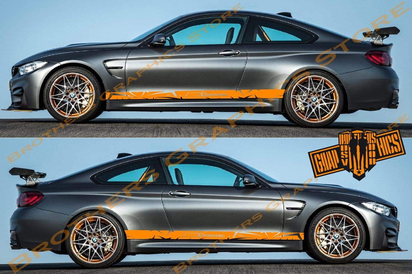 Graphics Racing Sticker Car Vinyl Stripes For BMW M4 - Brothers-Graphics