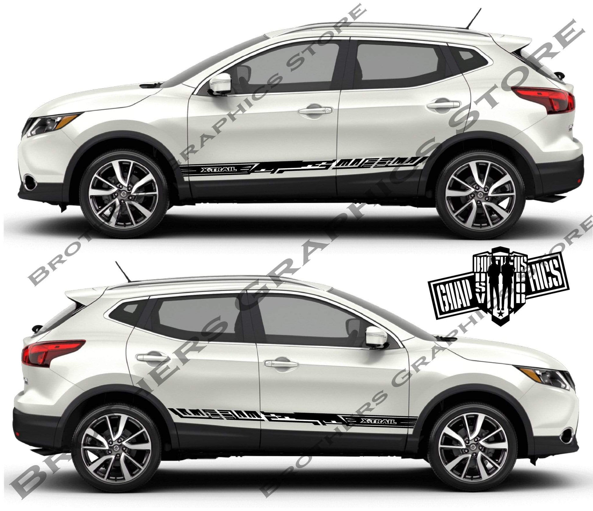Graphics Racing Sticker Car Vinyl Stripes For Nissan X-Trail - Brothers-Graphics