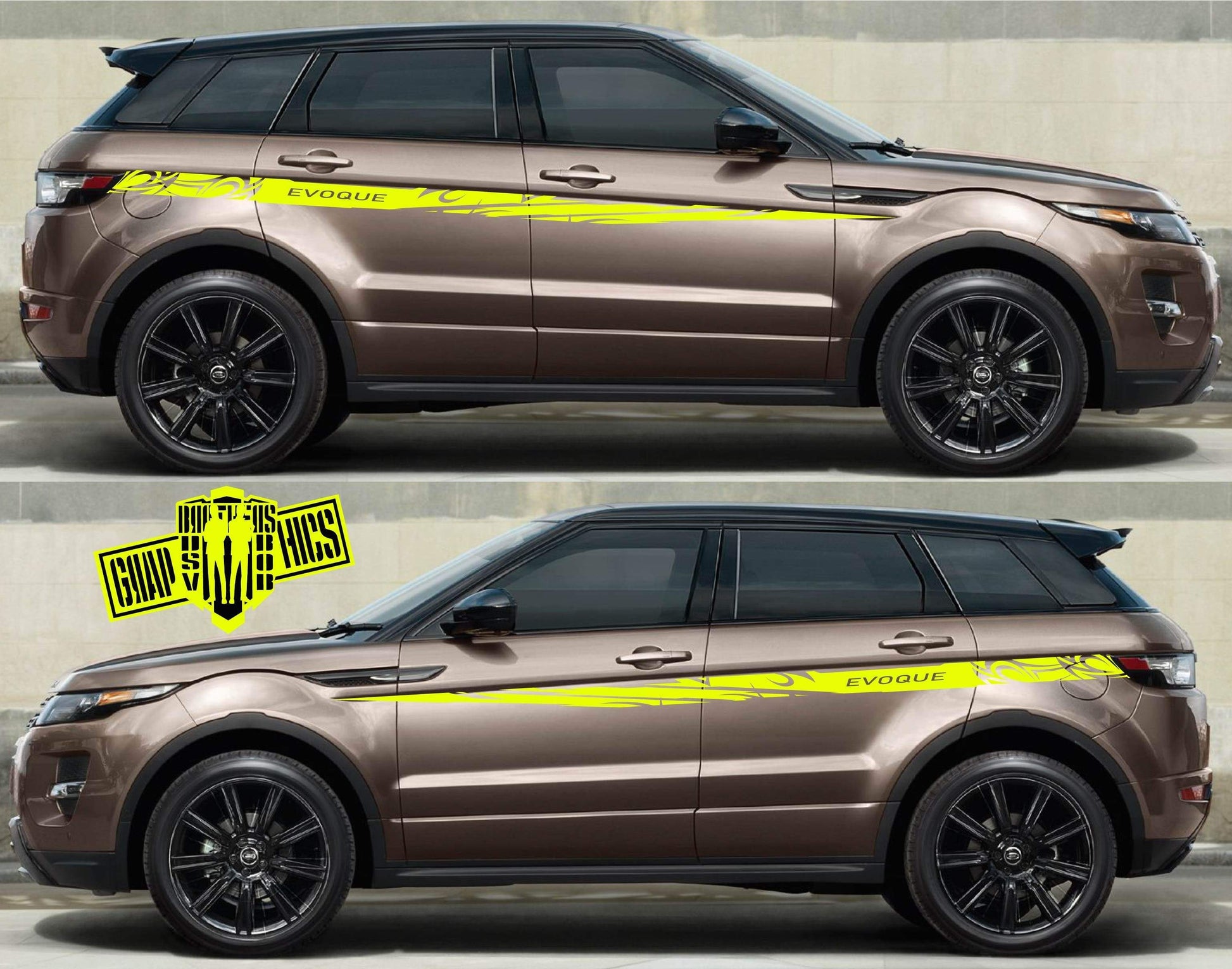 Graphics Racing Sticker Vinyl Stripe For Range Rover Evoque - Brothers-Graphics