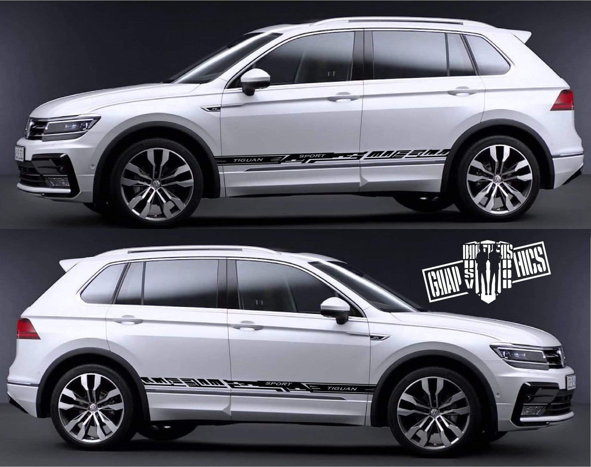 Graphics Racing Sticker Vinyl Stripe For VW Tiguan - Brothers-Graphics