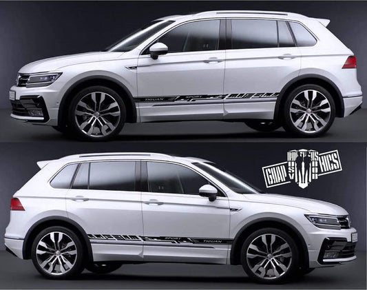 Graphics Racing Sticker Vinyl Stripe For VW Tiguan - Brothers-Graphics