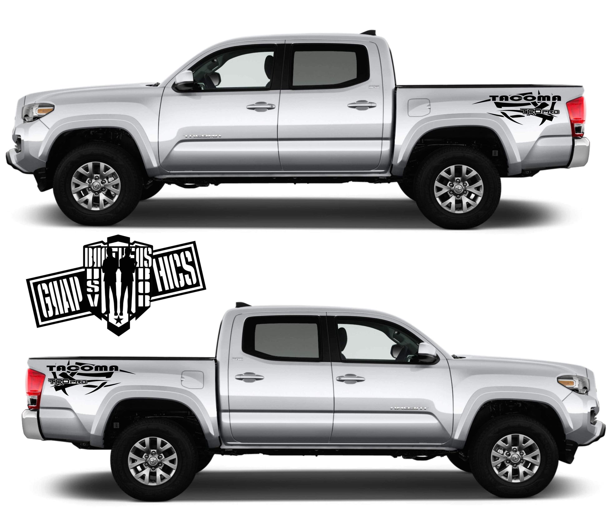 Graphics Sticker Doors Side Vinyl Stripes For Toyota Tacoma 2001-2020 - Brothers-Graphics