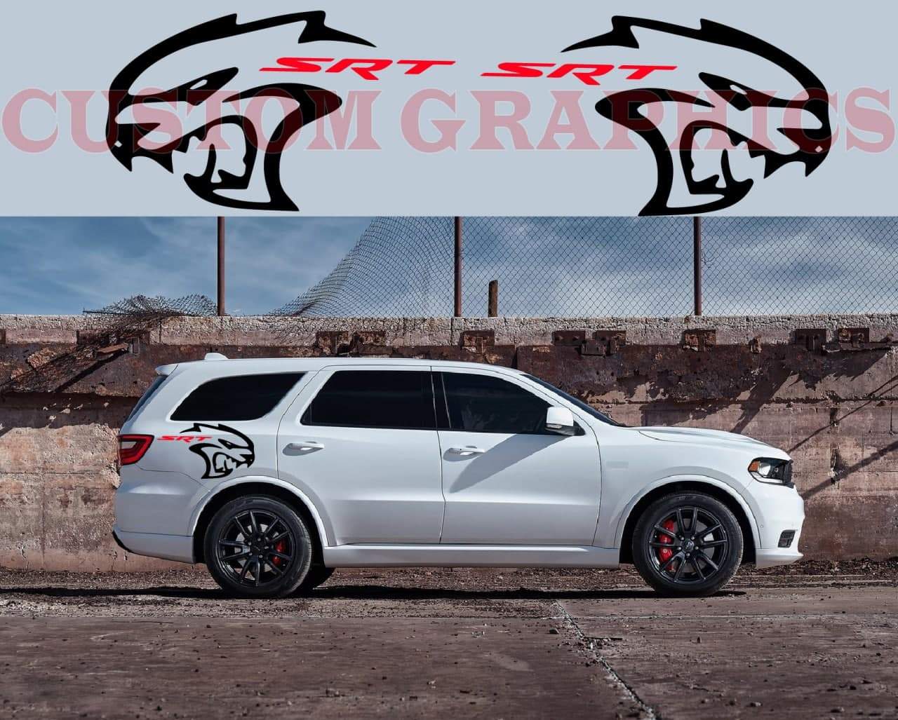 Vinyl Graphics Hel lcat Graphic Vinyl Stripes Compatible with Dodge Durango