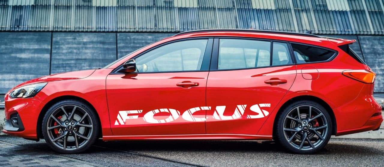 Vinyl Graphics Logo Design Decal Sticker Vinyl Side Racing Stripes for Ford Focus
