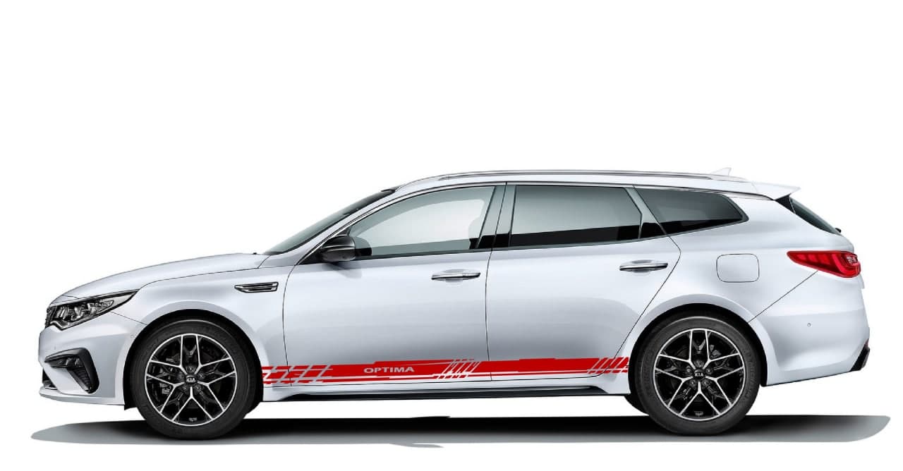 Vinyl Graphics Man Design Decal Sticker Vinyl Side Racing Stripes Compatible with Kia Optima