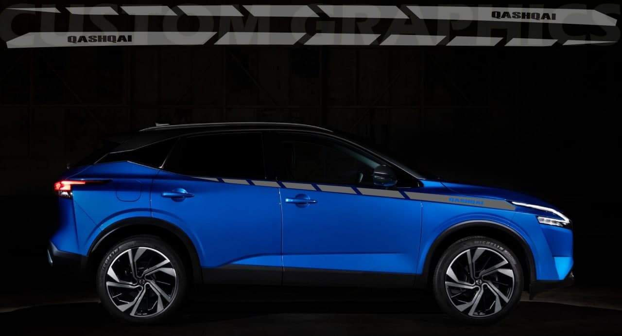 Vinyl Graphics MAN Line Classic Design Decal Sticker Side Door Stripe Stickers For Nissan Qashqai