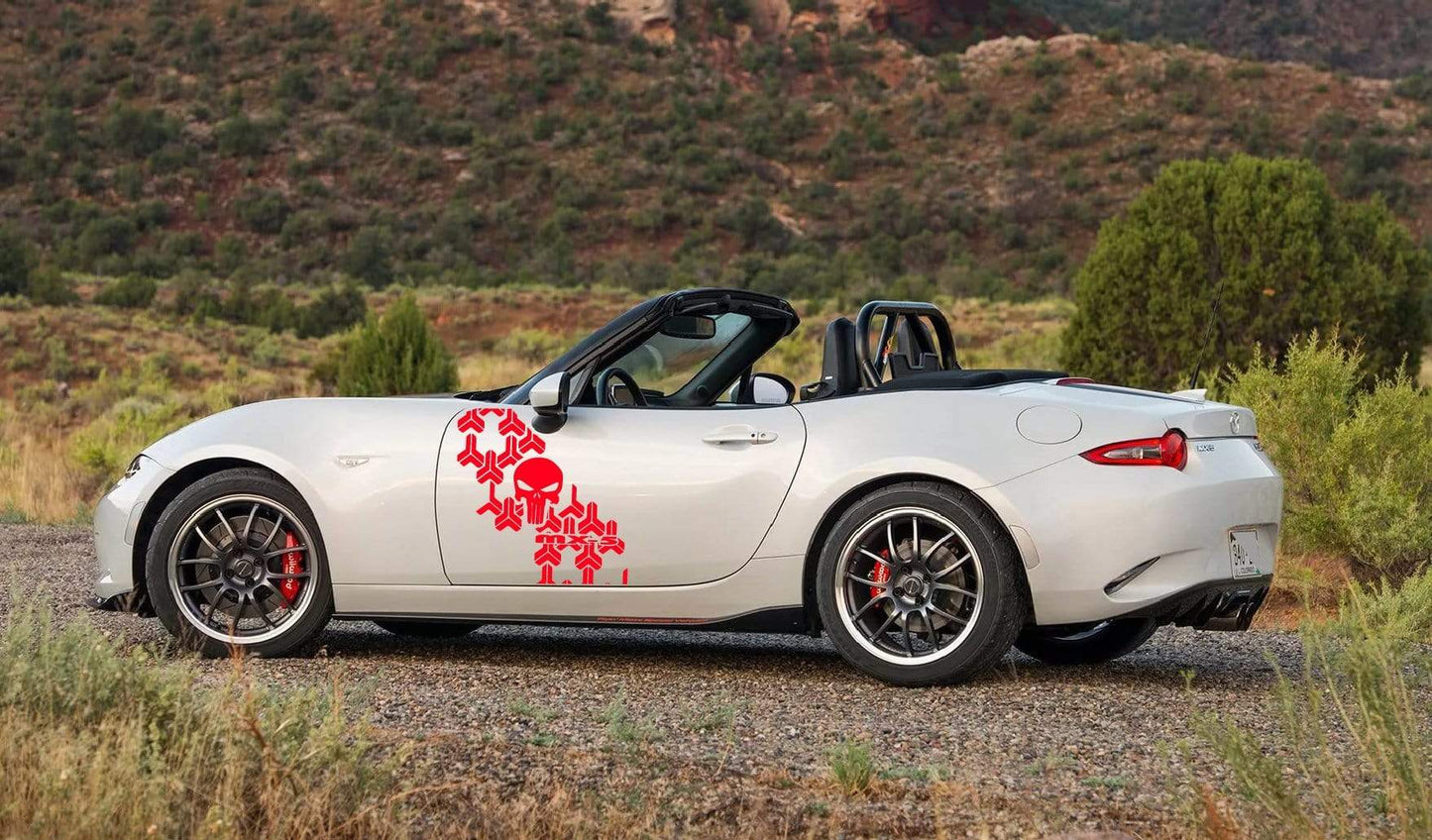 Autocollants pour voiture Mazda Skull Graphics pour Mazda MX-5