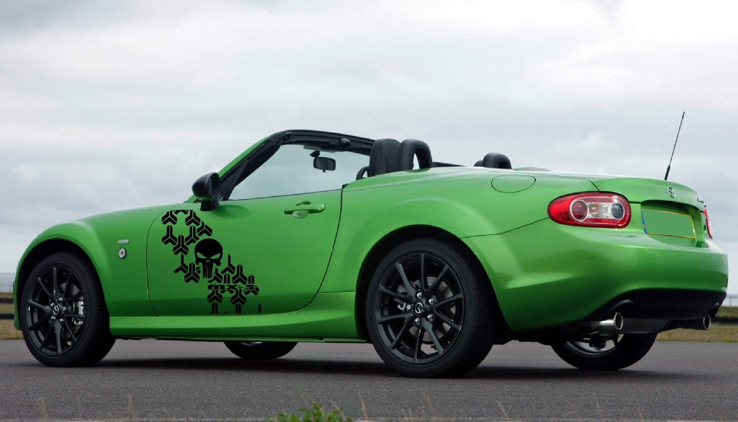 Autocollants pour voiture Mazda Skull Graphics pour Mazda MX-5