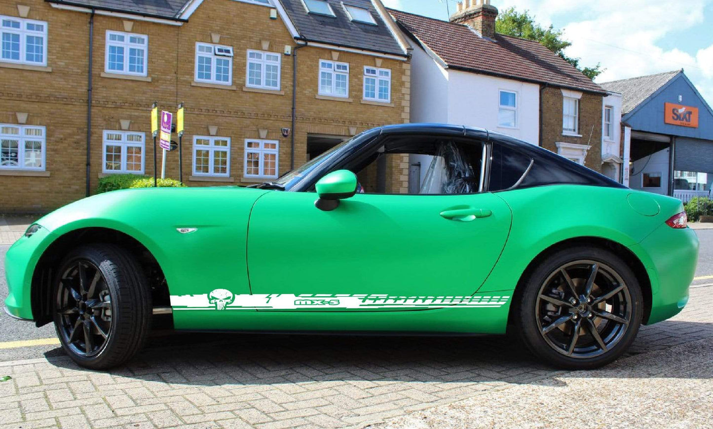 Premium Quality Stickers Compatible With Mazda MX-5 Miata Skull Line Design