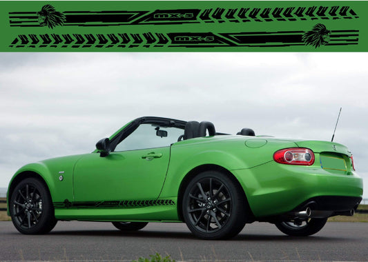 Premium Quality Stickers Compatible With Mazda MX-5 Miata Indian Man Line Design