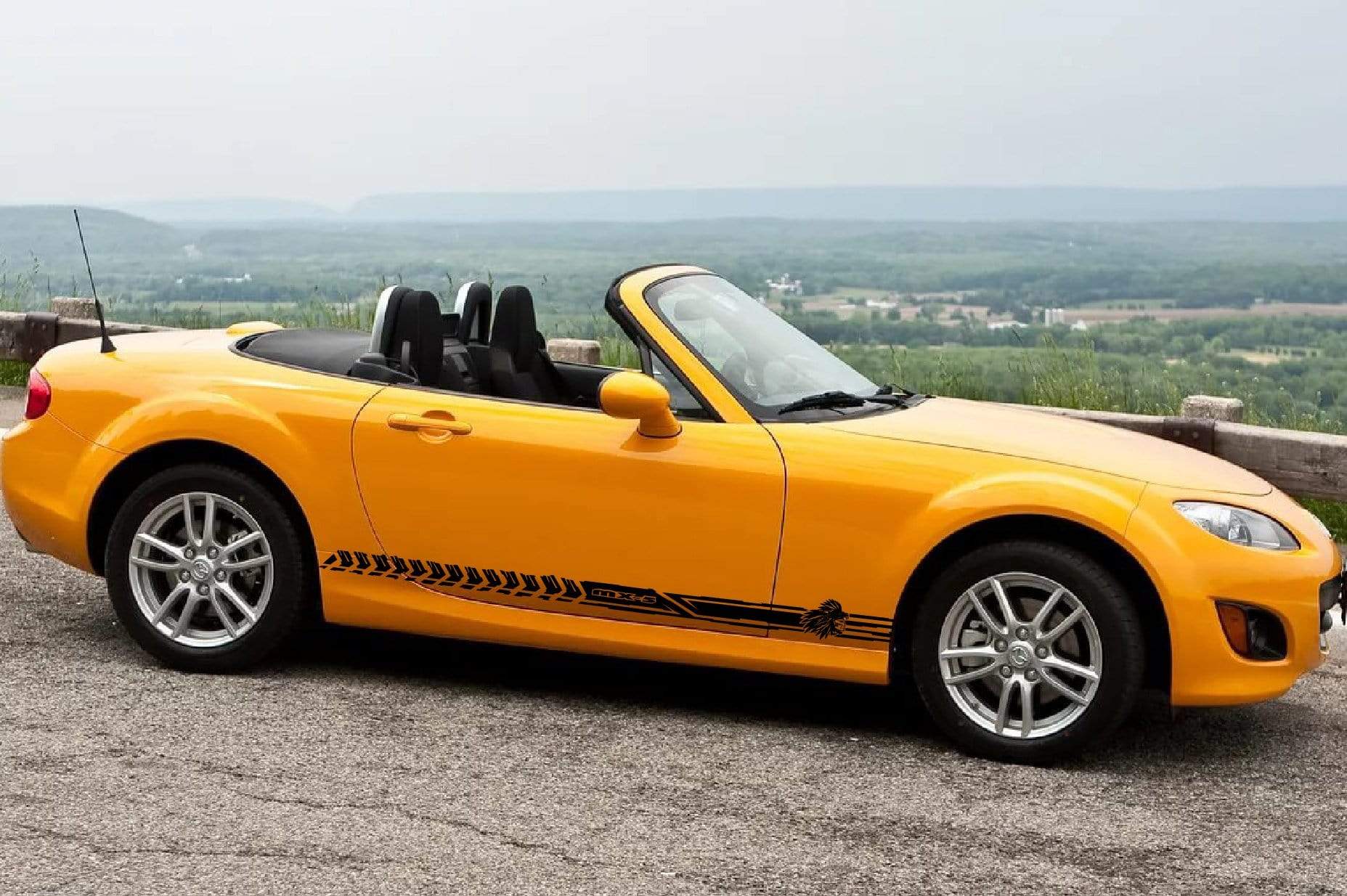 Premium Quality Stickers Compatible With Mazda MX-5 Miata Indian Man Line Design