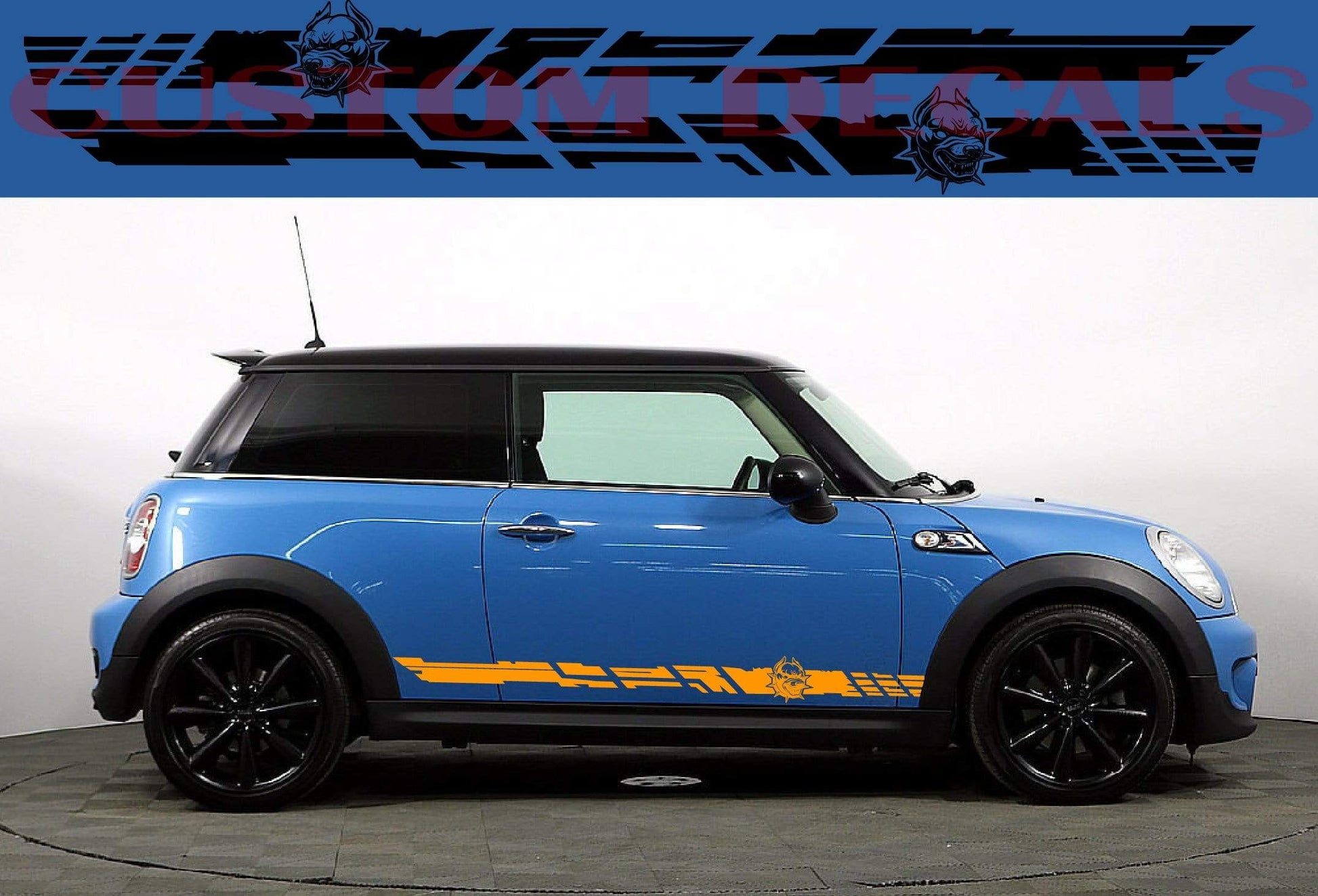 Premium Vinyl Stickers Compatible with Mini Cooper Stickers Dog Design | Clubman Stickers | Countryman Stickers