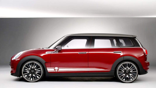 Premium Quality Vinyl Sticker fit Mini Cooper Skull line Design Automotive decals Clubman, John Cooper, Countryman